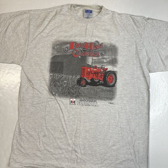Vintage Farmall M Tractor TShirt XL Case International Harvester Tultex *Flaws - Picture 2 of 12